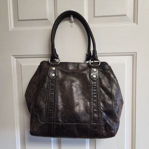 Frye Dark Brown Leather Tote Bag
